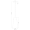 Z-Lite Kira Pendant, 1-Light, 6.5 In.W x 13 In.H, Matte Black/Clear 7508P-ROD-MB - alternate 3